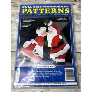 Full size Woodcraft Patterns #CYD45 Christmas Kiss w/Clauses Uncut NOS 1994
